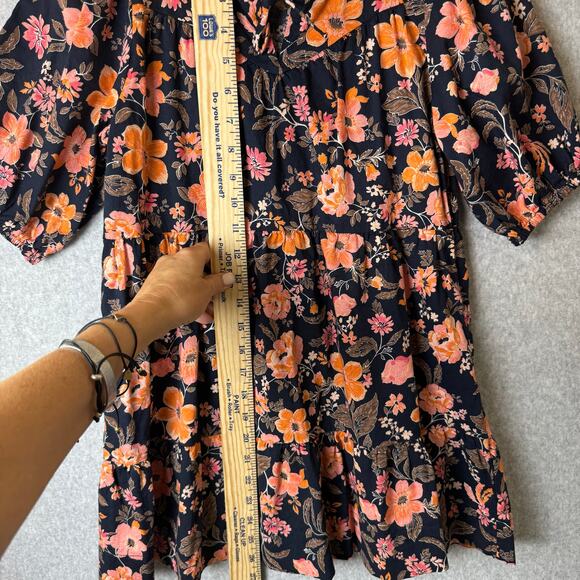 Old Navy Dress Girls Size 8 Tiered Floral Cottagecore Prairie Cotton Pretty - Picture 4 of 7
